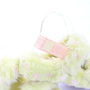 UGG Yellow and Pink Fluffy Slingback Slippers, Size 38 (New)-4