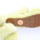 UGG Yellow and Pink Fluffy Slingback Slippers, Size 38 (New)-5