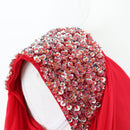 Monai Red Sequin-Shoulder Bodycon Mini Dress | Size S | Brand New-4