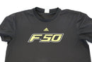 Adidas F50 Black Athletic Top | Yellow Accents | Size L | Pre-Loved-2