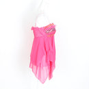 Pink Sequin Strappy Fairy-Hem Top | Size L | Pre-Loved-4