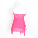 Pink Sequin Strappy Fairy-Hem Top | Size L | Pre-Loved-5