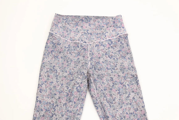 Purple Floral Print Tights – Size S | Thrift Finds