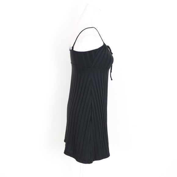 Morgan Black Strappy Pleated Mini Dress | Size S | Pre-Loved