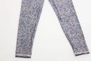Purple Floral Print Tights – Size S | Thrift Finds-3