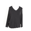 Signature by Des Black V-Neck Long-Sleeve Top | Size 36 | Pre-Loved-1