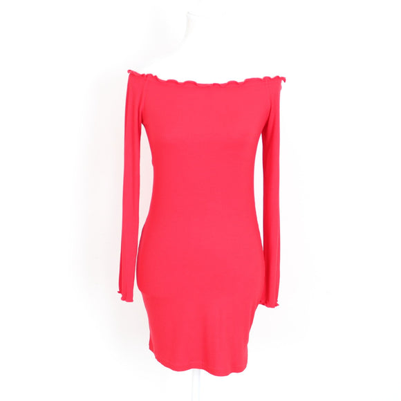 H&M Red Ribbed Bodycon Mini Dress – Lettuce-Edge | Size S | Pre-Loved