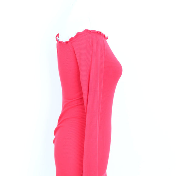 H&M Red Ribbed Bodycon Mini Dress – Lettuce-Edge | Size S | Pre-Loved