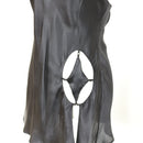 La Senza Black Satin Slip Dress – O-Ring Cutout | Size XS | Pre-Loved-2