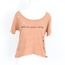 Marc Jacobs Peach Logo Scoop-Neck T-Shirt | Size S | Pre-Loved-1