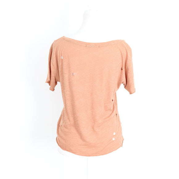 Marc Jacobs Peach Logo Scoop-Neck T-Shirt | Size S | Pre-Loved