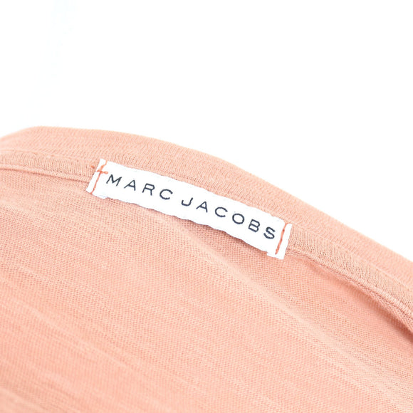 Marc Jacobs Peach Logo Scoop-Neck T-Shirt | Size S | Pre-Loved