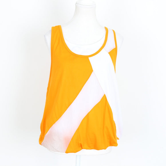 Adidas by Stella McCartney Orange & White Racerback Tank Top | Size 34 | Pre-Loved