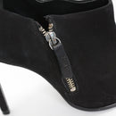 Schutz Black Suede Pointed-Toe Stiletto Shoe Boots with Side Zip, Size 38-3