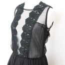 Black Lace & Tulle Mini Dress – Sheer Bodice | Size M | Pre-Loved-2