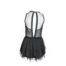 Black Lace & Tulle Mini Dress – Sheer Bodice | Size M | Pre-Loved-4