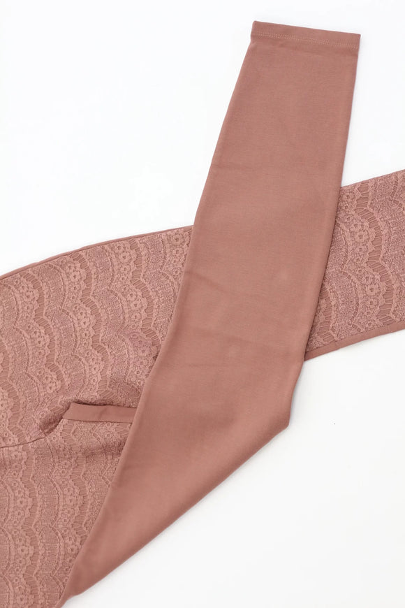 Dusty Pink Lace Tights – Size S | Brand new
