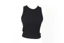 Black Ribbed Racerback Top – Size S | Thrift Finds-1