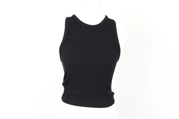 Black Ribbed Racerback Top – Size S | Thrift Finds
