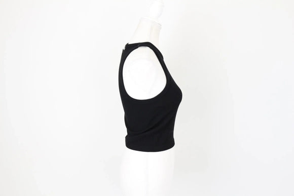 Black Ribbed Racerback Top – Size S | Thrift Finds