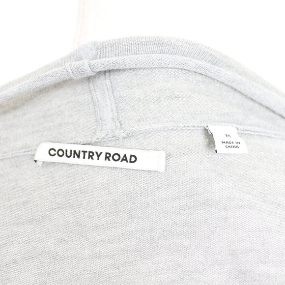 Country Road Grey Waterfall Cardigan – Open Front | Size M | Pre-Loved