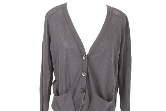Black 100% Cotton Cardigan – Size S | Thrift Finds