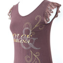 Dolce & Gabbana Brown Logo Mini Dress – Lace Cap Sleeve | Size S | Pre-Loved-2