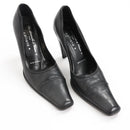 Vintage Genuine Leather Pointed-Toe Heels - Made in Italy - Size 37.5-2