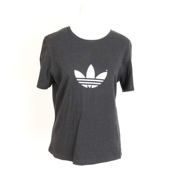 Adidas Originals Black Trefoil Logo T-Shirt | Size L | Pre-Loved