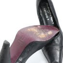 Vintage Genuine Leather Pointed-Toe Heels - Made in Italy - Size 37.5-5