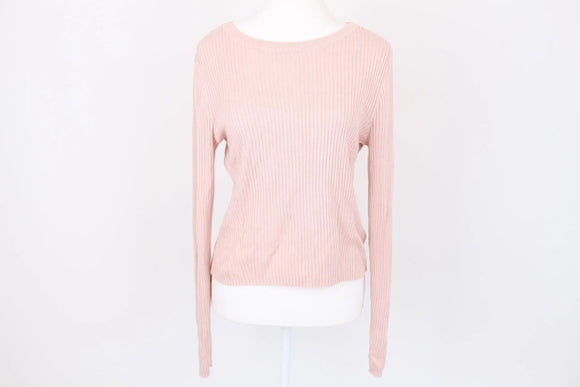 Baby Pink Ribbed Jersey – Size M | Thrift Finds