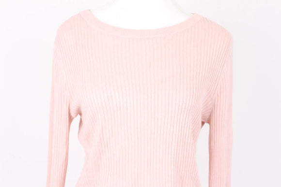 Baby Pink Ribbed Jersey – Size M | Thrift Finds