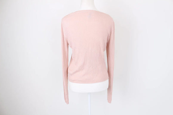 Baby Pink Ribbed Jersey – Size M | Thrift Finds