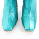 The Fix Metallic Blue Block Heel Boots - Size 4-3