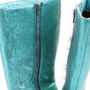 The Fix Metallic Blue Block Heel Boots - Size 4-4