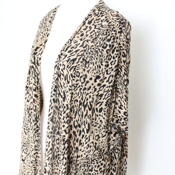 Woolworths Leopard Print Open Kimono | Size S | Pre-Loved - 0