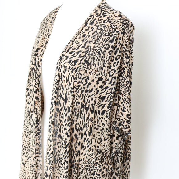 Woolworths Leopard Print Open Kimono | Size S | Pre-Loved