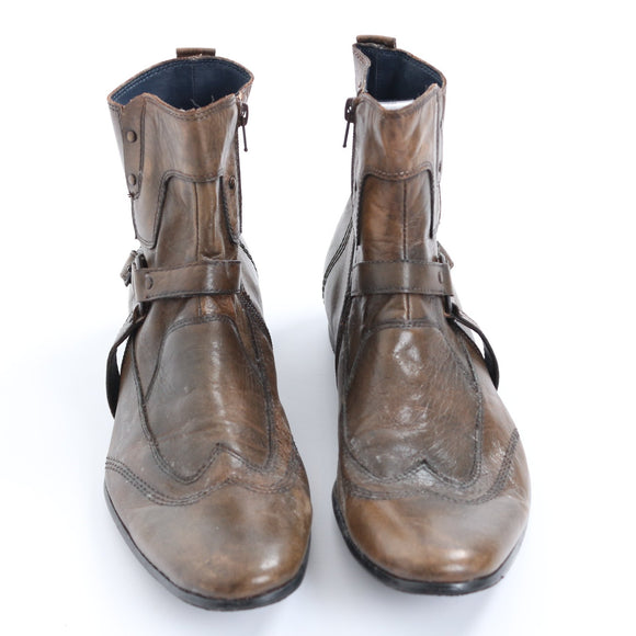 Levi's Brown Genuine Leather Ankle Boots - Size 9