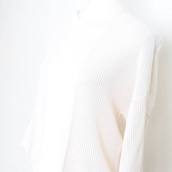 Country Road Cream Ribbed Knit Jumper – Funnel Neck | Size S | Pre-Loved