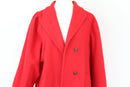 Vintage Red Blazer Coat – Bronze Buttons | Size 12 | Thrift Finds-2
