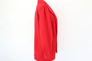Vintage Red Blazer Coat – Bronze Buttons | Size 12 | Thrift Finds-4