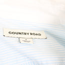 Country Road Blue & White Striped Button-Up Shirt – Contrast Collar | Size S | Pre-Loved-6