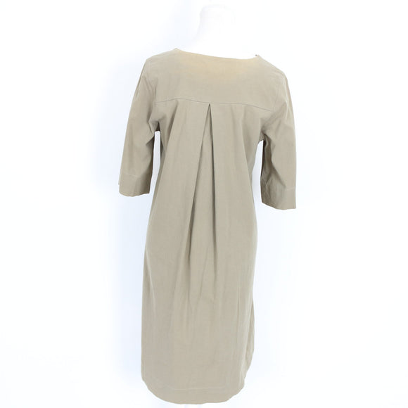 Poetry Olive A-Line Midi Dress – 3/4 Sleeve & Pockets | Size 6 | Pre-Loved