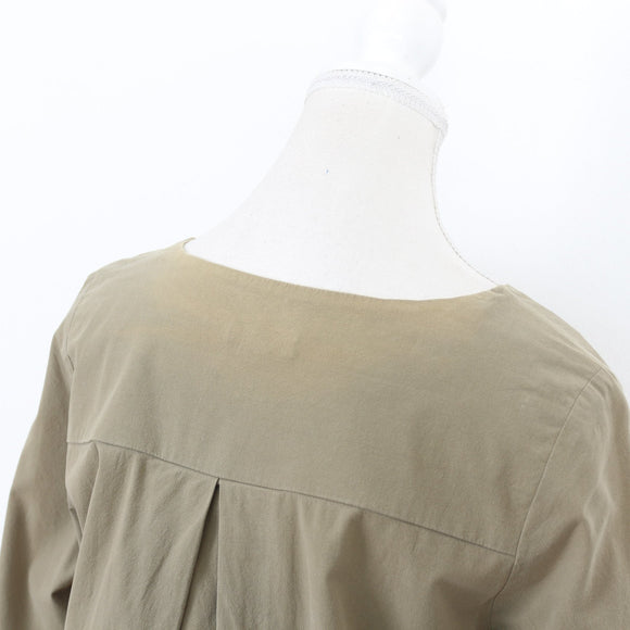 Poetry Olive A-Line Midi Dress – 3/4 Sleeve & Pockets | Size 6 | Pre-Loved