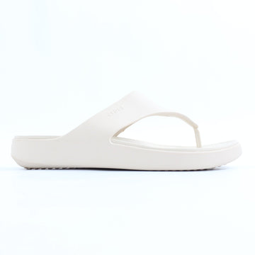 Crocs Cream Platform Flip-Flops - Size W8