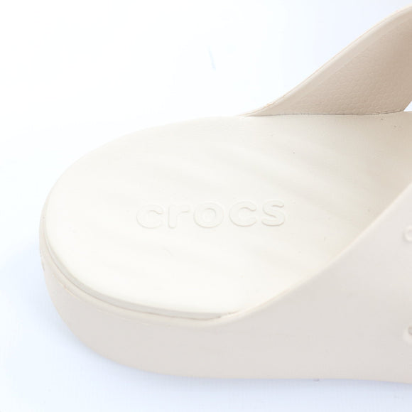 Crocs Cream Platform Flip-Flops - Size W8