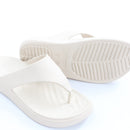 Crocs Cream Platform Flip-Flops - Size W8-5