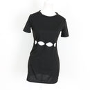 Black Cutout-Waist T-Shirt Mini Dress | Size S | Pre-Loved-1