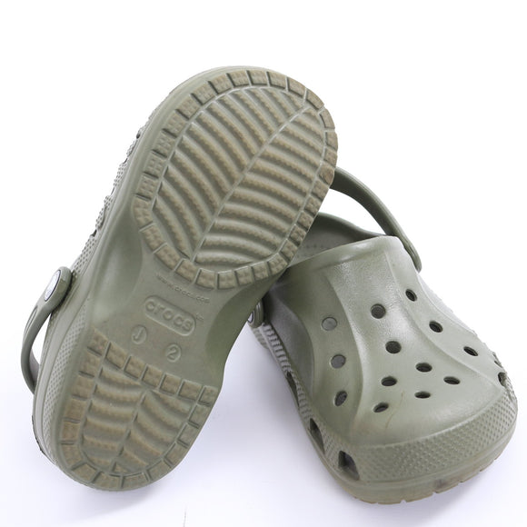 Crocs Olive Green Clogs - Size J2