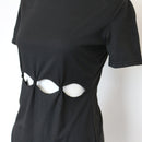 Black Cutout-Waist T-Shirt Mini Dress | Size S | Pre-Loved-2